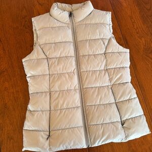 Calvin Klein Sorona Aura Light Blue Zipper Puffer Vest Size Medium Pockets